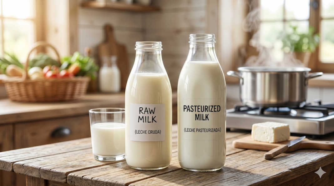 Leche pasteurizada vs Leche cruda